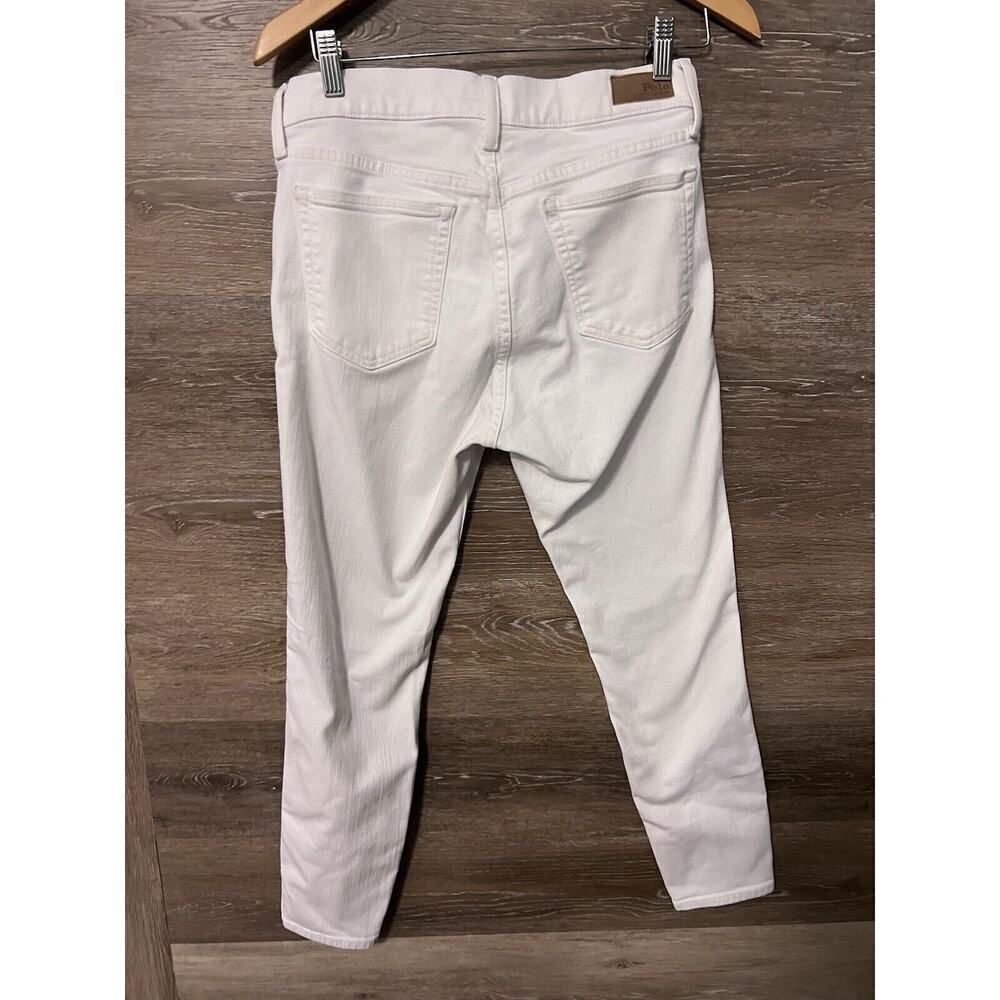 Polo Jeans Ralph Lauren Jeans Skinny Pants Womens Sz 30 White Khaki Denim - Picture 7 of 10